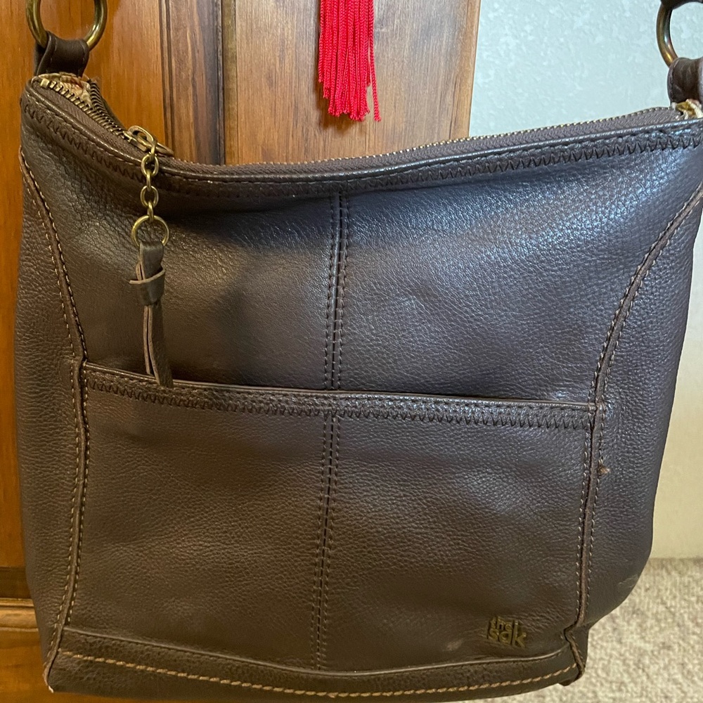 The Sak Lucia Leather Crossbody Bag - *Brown*